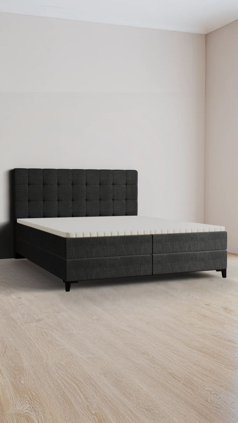 Amthracite family boxspring bed 280x200 cm