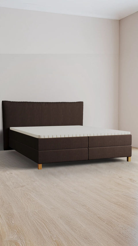Brown family boxspring bed 280x220 cm